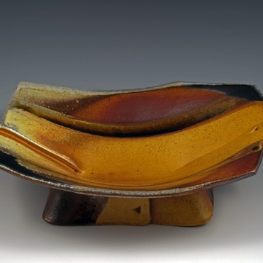 Overlapped Pedestal Bowl - MaashaClay Pottery